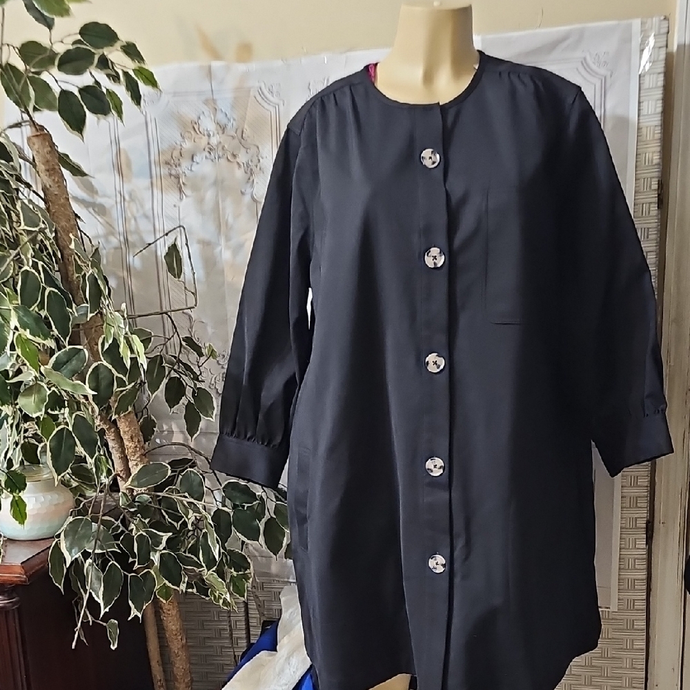 Tuckernuck NWOT Black Blake Mini Button Front Dress XXL